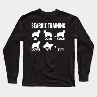 Beardie Training Bearded Collie Tricks Long Sleeve T-Shirt